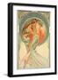 The Arts: Poetry, 1898-Alphonse Mucha-Framed Premium Giclee Print