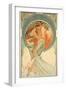 The Arts: Poetry, 1898-Alphonse Mucha-Framed Premium Giclee Print