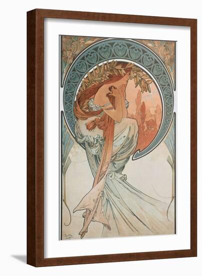 The Arts: Poetry, 1898-Alphonse Mucha-Framed Giclee Print