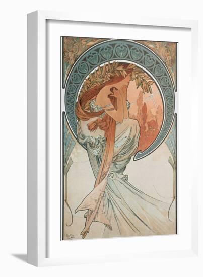 The Arts: Poetry, 1898-Alphonse Mucha-Framed Giclee Print