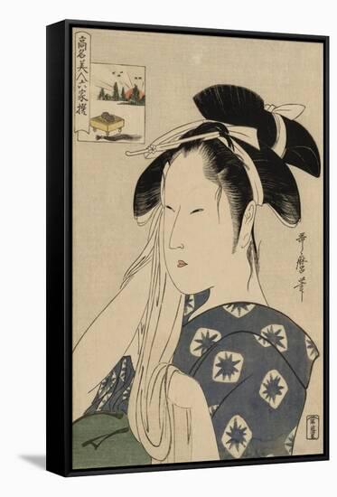 The Asahiya Widow, C. 1795-96-Kitagawa Utamaro-Framed Stretched Canvas