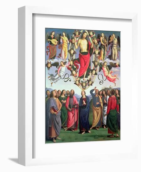 The Ascension of Christ, 1495-98 (Oil on Panel)-Pietro Perugino-Framed Giclee Print