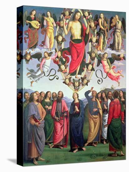 The Ascension of Christ, 1495-98 (Oil on Panel)-Pietro Perugino-Stretched Canvas