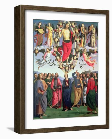 The Ascension of Christ, 1495-98 (Oil on Panel)-Pietro Perugino-Framed Giclee Print