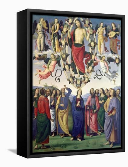 The Ascension of Christ, 1495-98-Pietro Vanucci Perugino-Framed Stretched Canvas
