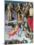 The Ascension of Christ, Detail of Christ and Musician Angels, Upper Right Section, 1495-98-Pietro Perugino-Mounted Giclee Print