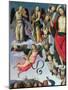 The Ascension of Christ, Detail of Christ and Musician Angels, Upper Right Section, 1495-98-Pietro Perugino-Mounted Giclee Print