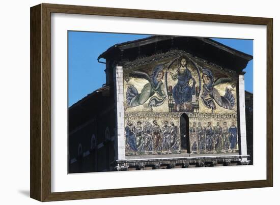 The Ascension of Christ, Mosaic on the Facade of the Basilica of St Fridianus-null-Framed Giclee Print