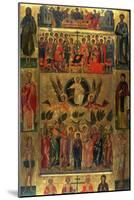 The Ascension of Christ with the Hetoimasia, 15th Century-Andreas Ritzos-Mounted Giclee Print