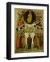 The Ascension of Our Lord, Russian Icon from the Malo-Kirillov Monastery, Novgorod School, 1543-null-Framed Giclee Print