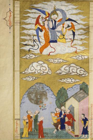'The Ascension, the Prophet Muhhamed Being Carried to Heaven by the ...