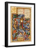 The Ascent of Prophet Muhammad into the Heaven, C. 1580-null-Framed Premium Giclee Print