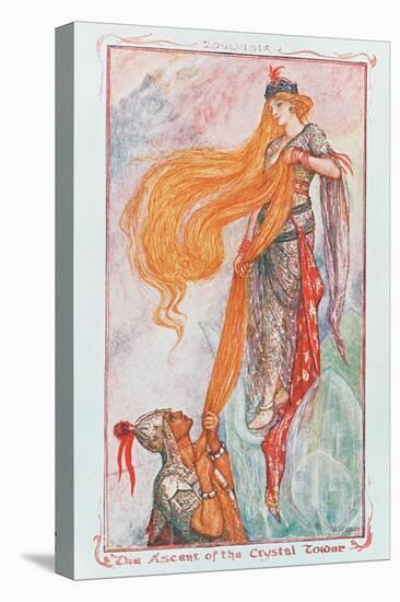 "The Ascent of the Crystal Tower", Illustration to 'Zouluisia' from One of the Coloured Fairy…-Henry Justice Ford-Stretched Canvas