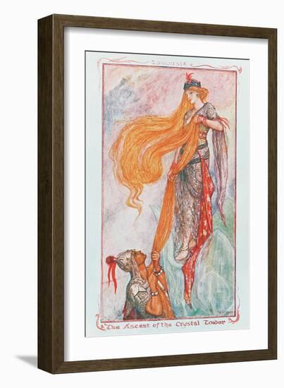 "The Ascent of the Crystal Tower", Illustration to 'Zouluisia' from One of the Coloured Fairy…-Henry Justice Ford-Framed Giclee Print