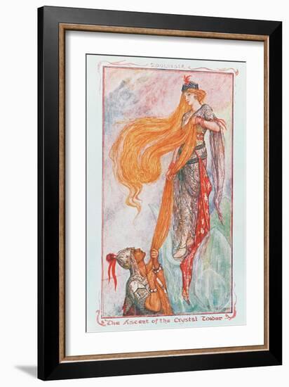 "The Ascent of the Crystal Tower", Illustration to 'Zouluisia' from One of the Coloured Fairy…-Henry Justice Ford-Framed Giclee Print