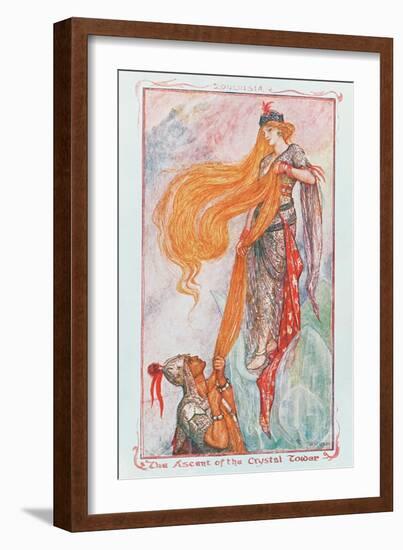 "The Ascent of the Crystal Tower", Illustration to 'Zouluisia' from One of the Coloured Fairy…-Henry Justice Ford-Framed Giclee Print