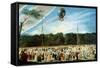 The Ascent of the Montgolfier Balloon at Aranjuez, circa 1764-Antonio Carnicero-Framed Stretched Canvas