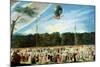 The Ascent of the Montgolfier Balloon at Aranjuez, circa 1764-Antonio Carnicero-Mounted Giclee Print