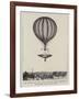 The Ascent of the Nassau Balloon with Parachute Attached, 24 July 1837-null-Framed Giclee Print