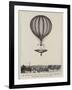 The Ascent of the Nassau Balloon with Parachute Attached, 24 July 1837-null-Framed Giclee Print