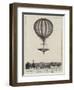 The Ascent of the Nassau Balloon with Parachute Attached, 24 July 1837-null-Framed Giclee Print