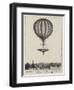 The Ascent of the Nassau Balloon with Parachute Attached, 24 July 1837-null-Framed Giclee Print