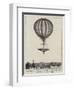 The Ascent of the Nassau Balloon with Parachute Attached, 24 July 1837-null-Framed Giclee Print