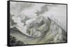 The Ascent of Vesuvius, 1785-91 (W/C over Graphite on Paper)-Henry Tresham-Framed Stretched Canvas