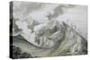 The Ascent of Vesuvius, 1785-91 (W/C over Graphite on Paper)-Henry Tresham-Stretched Canvas