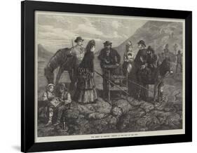 The Ascent of Vesuvius, Tourists at the Foot of the Cone-J.M.L. Ralston-Framed Giclee Print