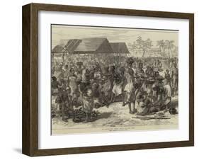 The Ashantee War, General Market, Cape Coast Castle-Arthur Hopkins-Framed Giclee Print