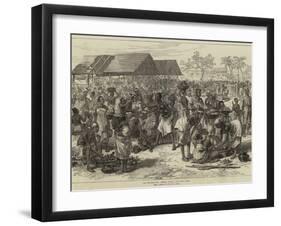 The Ashantee War, General Market, Cape Coast Castle-Arthur Hopkins-Framed Giclee Print