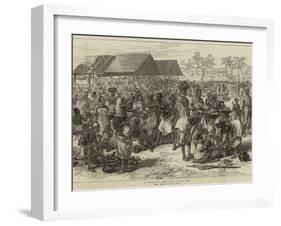 The Ashantee War, General Market, Cape Coast Castle-Arthur Hopkins-Framed Giclee Print