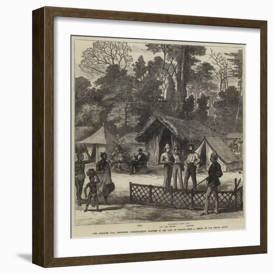 The Ashantee War, Newspaper Correspondents' Quarters in the Camp at Prah-Su-null-Framed Giclee Print