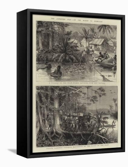 The Ashantee War, on the March to Coomassie-null-Framed Stretched Canvas