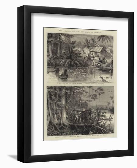 The Ashantee War, on the March to Coomassie-null-Framed Premium Giclee Print