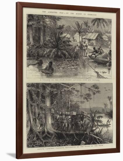 The Ashantee War, on the March to Coomassie-null-Framed Giclee Print