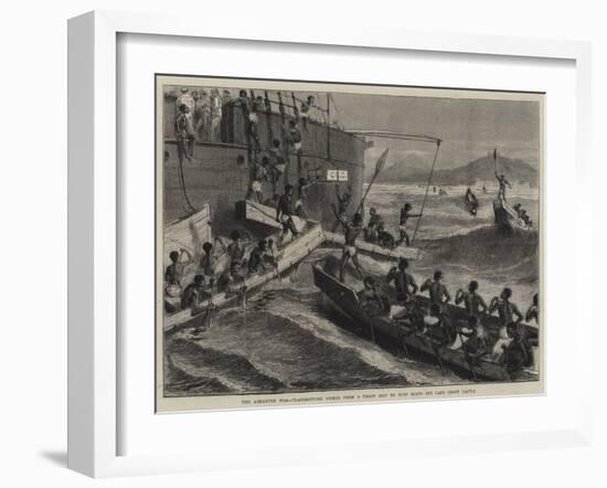 The Ashantee War, Transhipping Stores from a Troop Ship to Surf Boats Off Cape Coast Castle-null-Framed Giclee Print