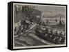 The Ashantee War, Transhipping Stores from a Troop Ship to Surf Boats Off Cape Coast Castle-null-Framed Stretched Canvas