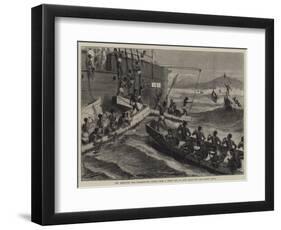 The Ashantee War, Transhipping Stores from a Troop Ship to Surf Boats Off Cape Coast Castle-null-Framed Premium Giclee Print
