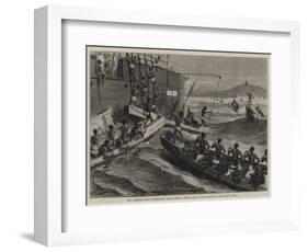 The Ashantee War, Transhipping Stores from a Troop Ship to Surf Boats Off Cape Coast Castle-null-Framed Giclee Print