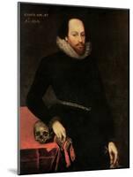 The Ashbourne Portrait of Shakespeare, 16th Century-Cornelius Ketel-Mounted Giclee Print