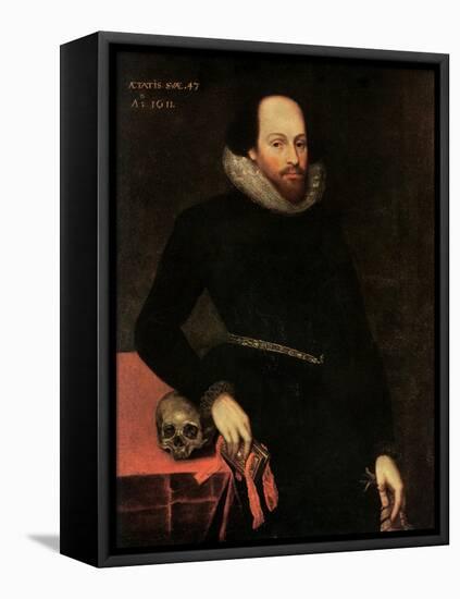 The Ashbourne Portrait of Shakespeare, 16th Century-Cornelius Ketel-Framed Stretched Canvas