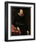 The Ashbourne Portrait of Shakespeare, 16th Century-Cornelius Ketel-Framed Premium Giclee Print