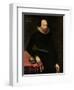 The Ashbourne Portrait of Shakespeare, 16th Century-Cornelius Ketel-Framed Premium Giclee Print