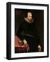 The Ashbourne Portrait of Shakespeare, 16th Century-Cornelius Ketel-Framed Premium Giclee Print