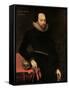 The Ashbourne Portrait of Shakespeare, 16th Century-Cornelius Ketel-Framed Stretched Canvas