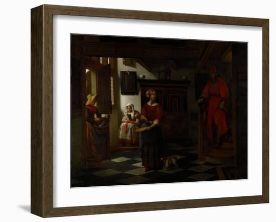 The Asparagus Vendor, 1675-80-Pieter de Hooch-Framed Giclee Print