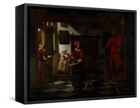 The Asparagus Vendor, 1675-80-Pieter de Hooch-Framed Stretched Canvas