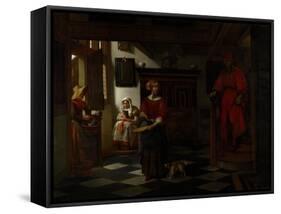 The Asparagus Vendor, 1675-80-Pieter de Hooch-Framed Stretched Canvas